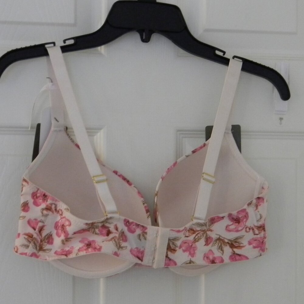 Daisy Fuentes Full Figure T-shirt Push Up Bra 40D Pink Floral NWT - Picture 2 of 6